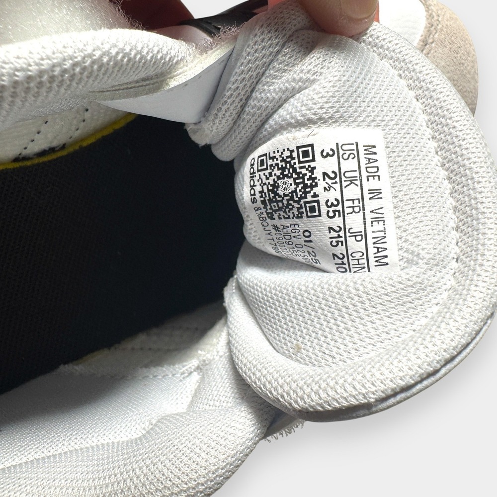 NWB Adidas VL size 3 Court 3.0‎ Kids Shoes White Black Gum Strap - Picture 10 of 13